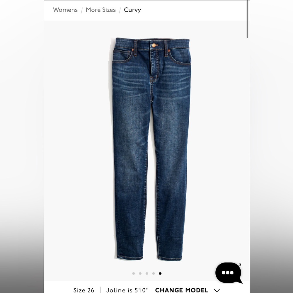 Madewell curvy high rise skinny thermolite